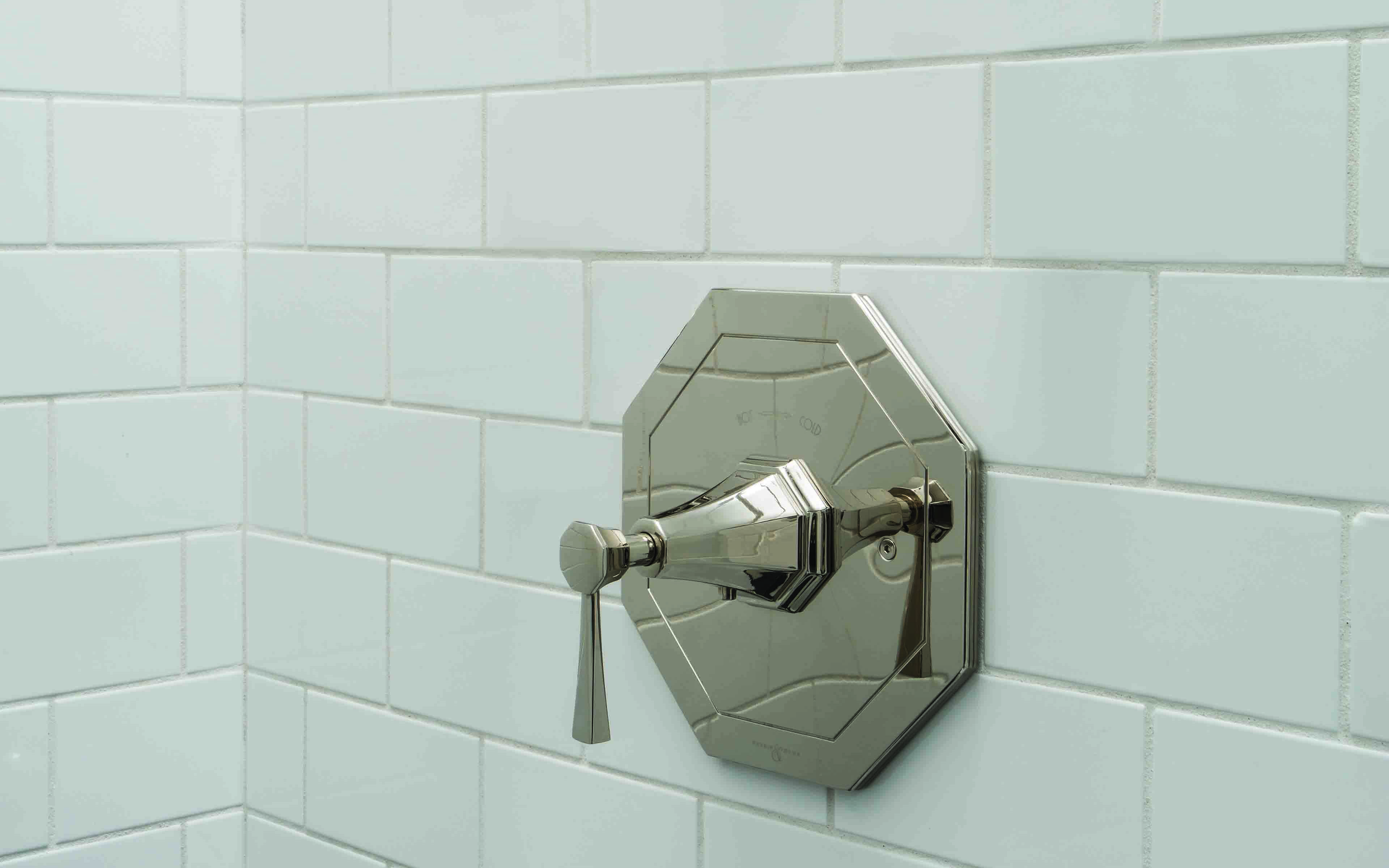 Deco Concealed Thermostatic Shower Mixer with Lever Handle - Nickel